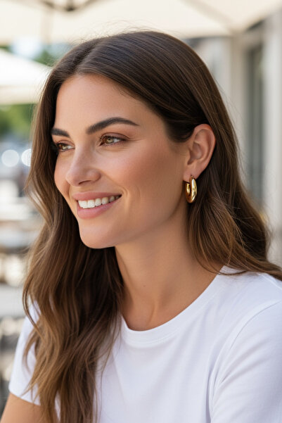 ayoljewelry Mini Classic Gold Steel Hoop Earrings