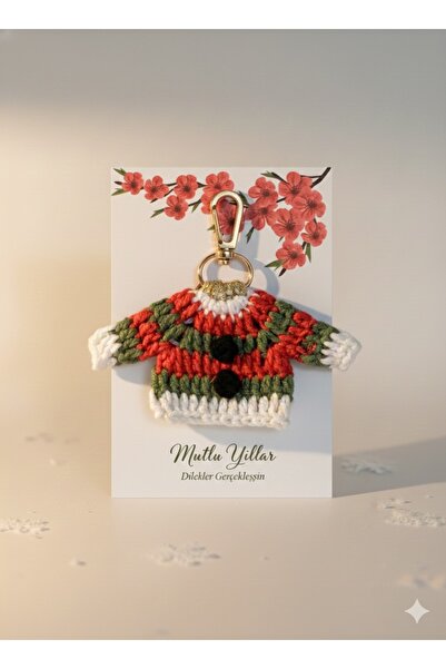 BY DİLEK ÇETİN ACCESSORY New Year's Marteniçka Bracelet Keychain (1 Piece)