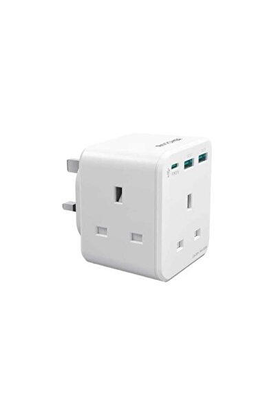 RavPower Type-C Wall Charger with 2 USB Ports and Multiple AC Outlets (13A, 3...