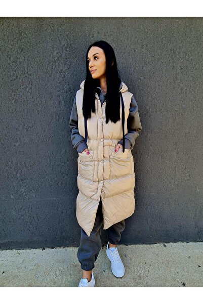 MODALİST Women's cream hooded vest