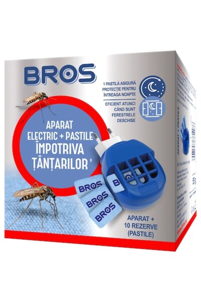 bros Dispozitiv electric anti-țânțari cu tabletă + 10 rezerve