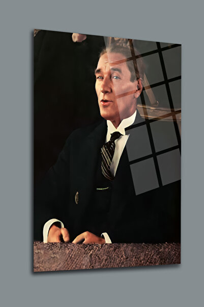 glassartdesign Pictură în sticlă Ataturk-23 Pictură Ataturk - Pictură Patria