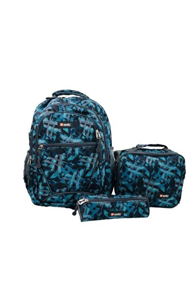 nuzki Kids School Bag 3-Piece Set - 15.5" Backpack, Pencil Case & Lunch Bag