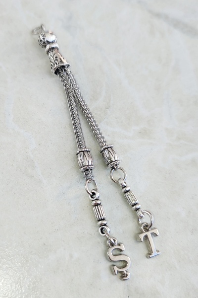 ŞAHBEY TESBİH Kişiye Özel Harf Detaylı Çift Sallantılı Tesbih Püskülü