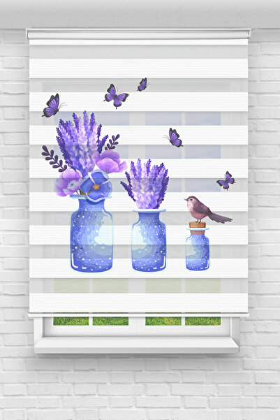 Perdecizade (ENXBOY)VAZO DİJİTAL BASKILI ZEBRA PERDE-COCUK ODASI-STOR PERDE