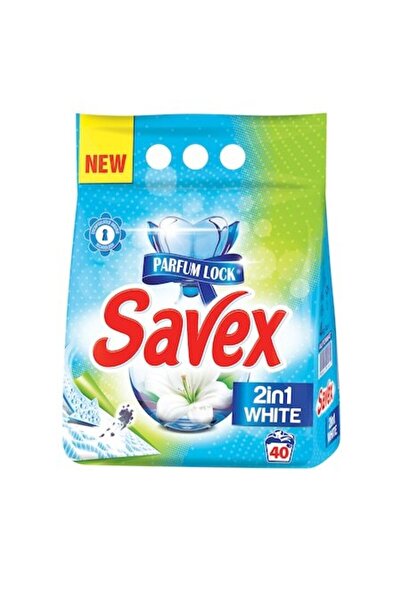 SAVEX Detergent automat 2 în 1 alb, 40 de spălări, 4 kg