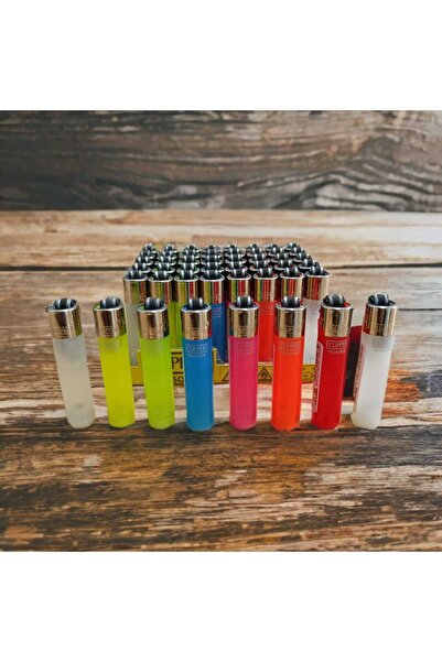 DURUSOY Clipper Micro Reusable Şeffaf Renkli Taşlı Çakmak Adet ve Set Satılma...