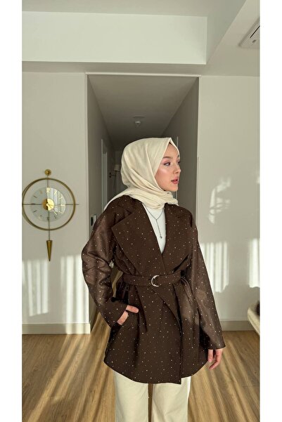 MODA AKGÜN Stylish Jacket with Stone Detail