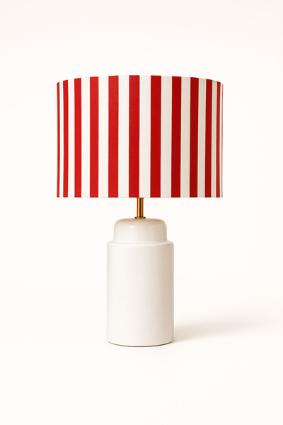 Mivera Maison Kumaş Kaplama Başlık,Seramik Gövde Abajur