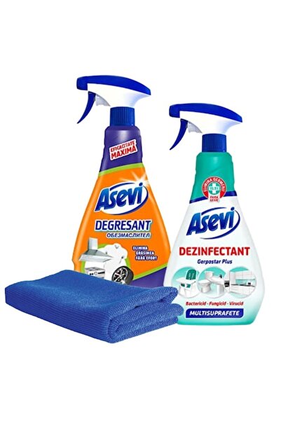 ASEVI Set de curățare: Degresant 750 ml, Dezinfectant multisuprafețe 750 ml, ...