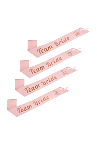 OEM Team Bride ribbon set 40cm - 4 pcs, pink