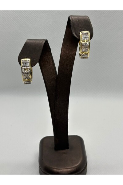 staınless steel 14K VIP ÇELİK TAŞLI HALKA KÜPE