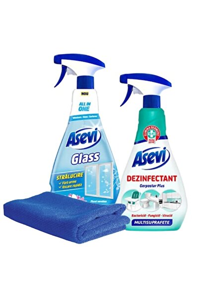 ASEVI Set de curățare: Soluție de curățat geamuri, dezinfectant multi-suprafe...