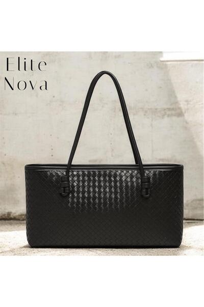 ELİTE NOVA SHOPPİNG حقيبة بوتي طويلة للنساء منقوشة