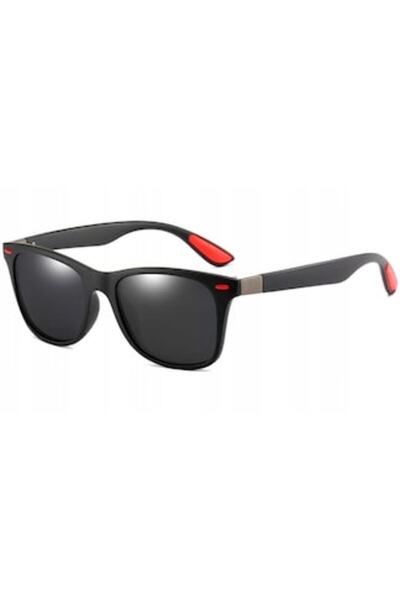 OEM Ochelari de soare pentru bărbați, Plastic, Negru/Roșu