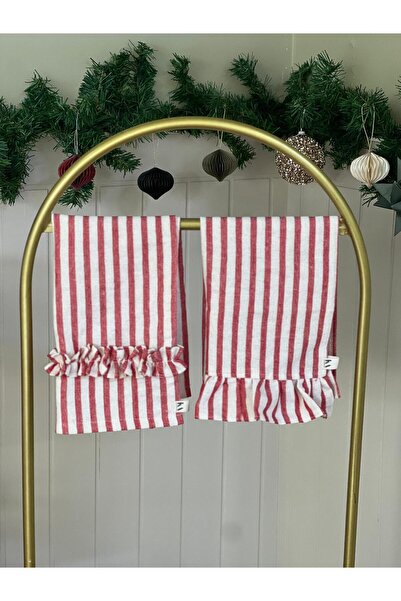 KaiAtelier غطاء فرن من الكتان من لوفلي لاين / مناشف تجفيف، عبوة من قطعتين