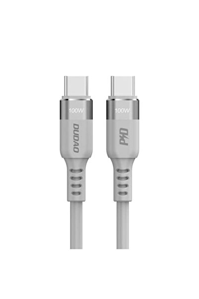 DUDAO LC5MAX USB-C към USB-C Кабел за бързо зареждане и данни 100W QC 3.0 1м Сив
