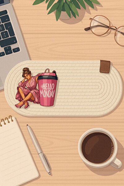 Ahs Tasarım ☕ AHS Design Sweet Coffee Dream –DTF cu imprimeu Suport pentru cafea din frânghie de bumbac