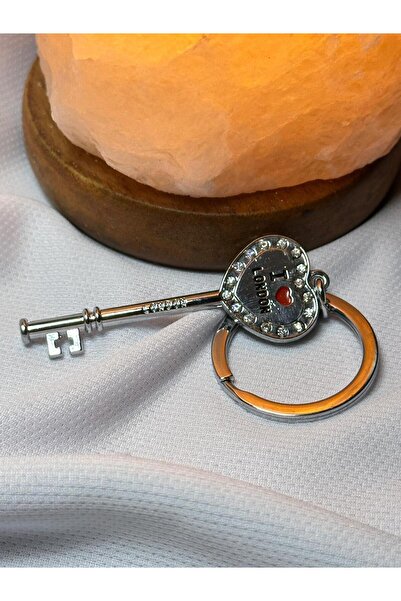 anahtarlık evreni London Metal Keychain with Stone Red Heart |   I Love Londo...