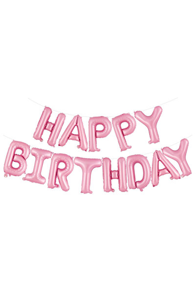 Teno Set of 13 Pink Happy Birthday Letter Balloons