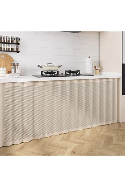 The Bros Shelves Cabinet Curtain - Dust-Proof Under-Sink Thermal Drapes for Kitchen & Wardrobe