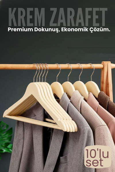 Transformacion Набір з 10 розкішних вішалок для суконь та піджаків - ергономі...