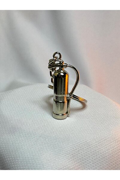 anahtarlık evreni سلسلة مفاتيح معدنية باللون الرمادي الفضي بتصميم أنبوب طفاية...