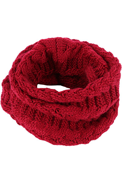 OEM Unisex circular scarf, knitted in polyester, minimalist, wheat ear pattern, for the cold season,