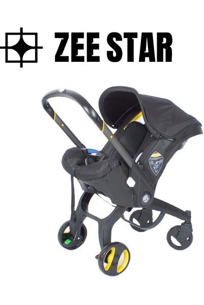 ZEE STAR عربية كارسيت 4x1 للأطفال مع حقيبتين منظمتين خفيفة الوزن قابلة للطي متعددة الوظائف قابلة للدفع في اتج