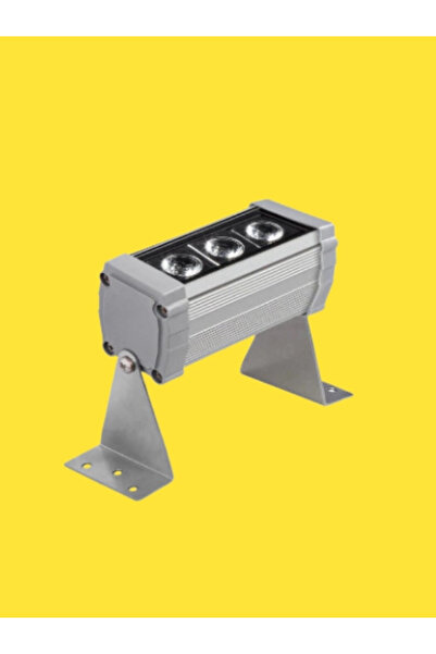 POWERR LED AYDINLATMA 10 cm 3 Watt Sarı Amber Işık Wallwasher Duvar Boyama IP65