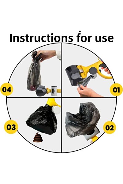 Hediye Rüzgarı Pet Poop Pickup Tool – Hygienic Bagged Collection Tool for Dogs and Cats