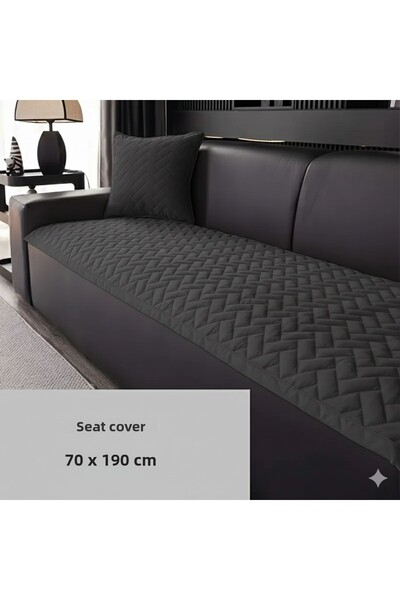 vivamia Non-Slip Base Quilted Sofa Cover 70 X 190 Smoked