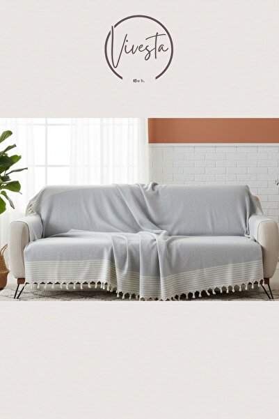 Vivesta Home 180×210 cm Cotton Sofa Cover – Non-Slip, Washable, Stylish Protective Cover