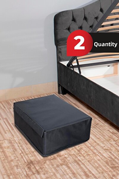 ALAS Set of 2 Multi-Purpose Base Anthracite Box Storage Bin 50X40X19 cm