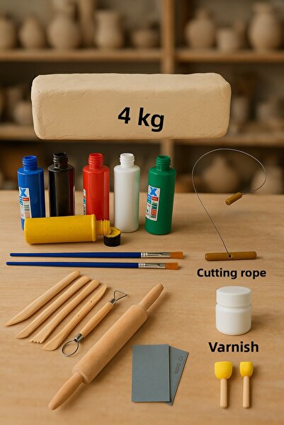O&S Oyun ve Sanat Eğlen-Üret 4kg Ceramic Plasticine Set, Play Dough Set, Clay...