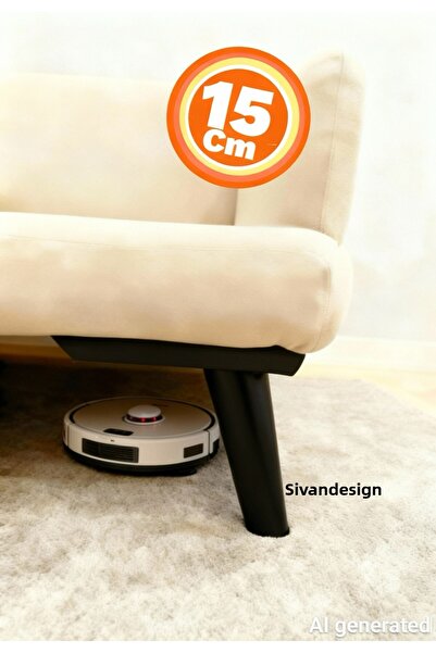 ŞİVAN DİZAYN Букова дървесина клас А 15 см Черни мебели Диван Стол Телевизион...