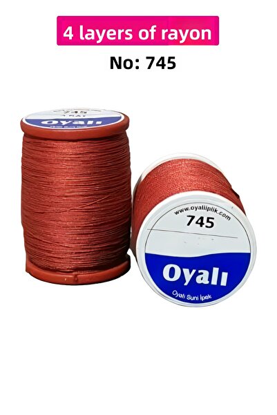 Royaleks Cordă de mătase artificială cu 4 straturi, broderie, mărgele, croșetat, nr:745