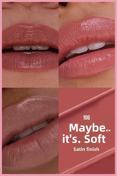 Maybelline New York Lipstick Containing Hyaluronic Acid and Nourishing Oil with Serum Effect - 106 Maybe It's Soft