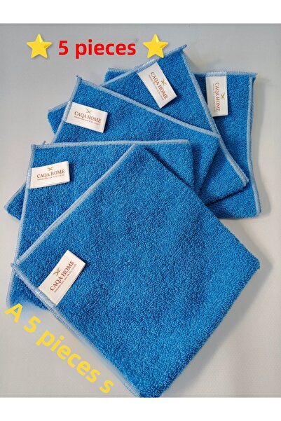 CAQA HOME Σετ 5 τεμαχίων Μπλε 40x40 εκ. Πανί Κουζίνας και Γενικού Καθαρισμού ...