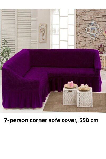 upmall Bürümcük 7-Seater Corner Sofa, Sofa Cover, Armchair Cover, Elastic, wi...