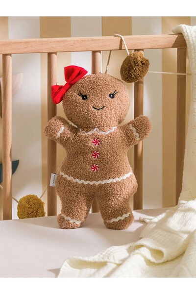 LC Waikiki Lcw Home Brown Cookie Man Figured Baby Pillow 30 cm