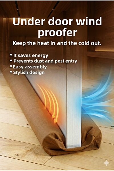 CALIBURN Practical Under-Door Wind and Dust Prevention - Double-Sided Thermal...