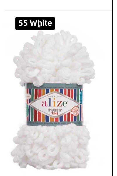 Alize Puffy Fine Hand Knitting Yarn (1 Piece with Small Loop)