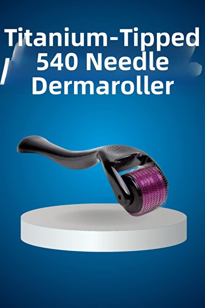 lowell home Titanium Tip Derma Roller 540 Needles 1 mm Pore Reducer for Acne ...