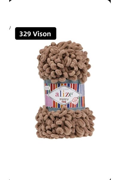 Alize Puffy Fine Hand Knitting Yarn (1 Piece with Small Loop)