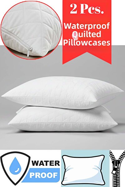 Dantelux 2 bucăți de saltele pentru perne matlasate cu fermoar rezistente la ...