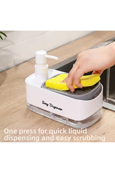 CMT وعاء صابون سائل مزدوج مع حاوية إسفنج