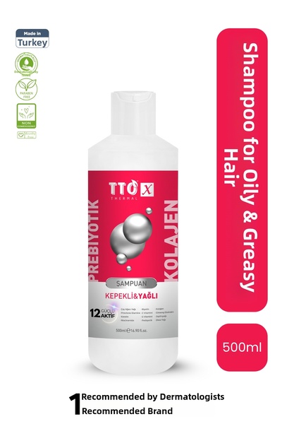 TTO شامبو بالكولاجين والبريبيوتيك للشعر الخاص - مع القشرة والدهون