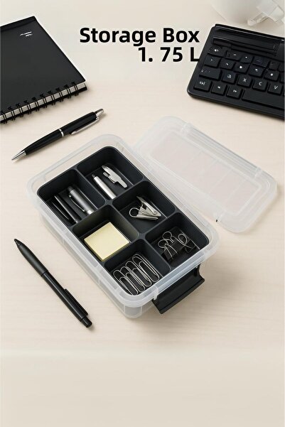 Depa 1.75 L Transparent Storage Box & Organizer Organizing Box