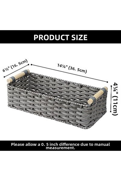 Nacario Nrcrioshop Says Wicker Baskets for Storage, Wicker Baskets for Shelve...